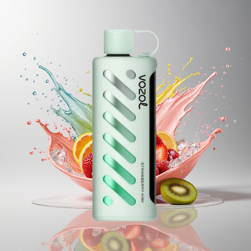 VOZOL Gear Shisha 25000 Puffs Dansk Engros med 30 Lækre Smage, Dual Mesh Modes og 1000mAh Batteri – Jordbær Kiwi