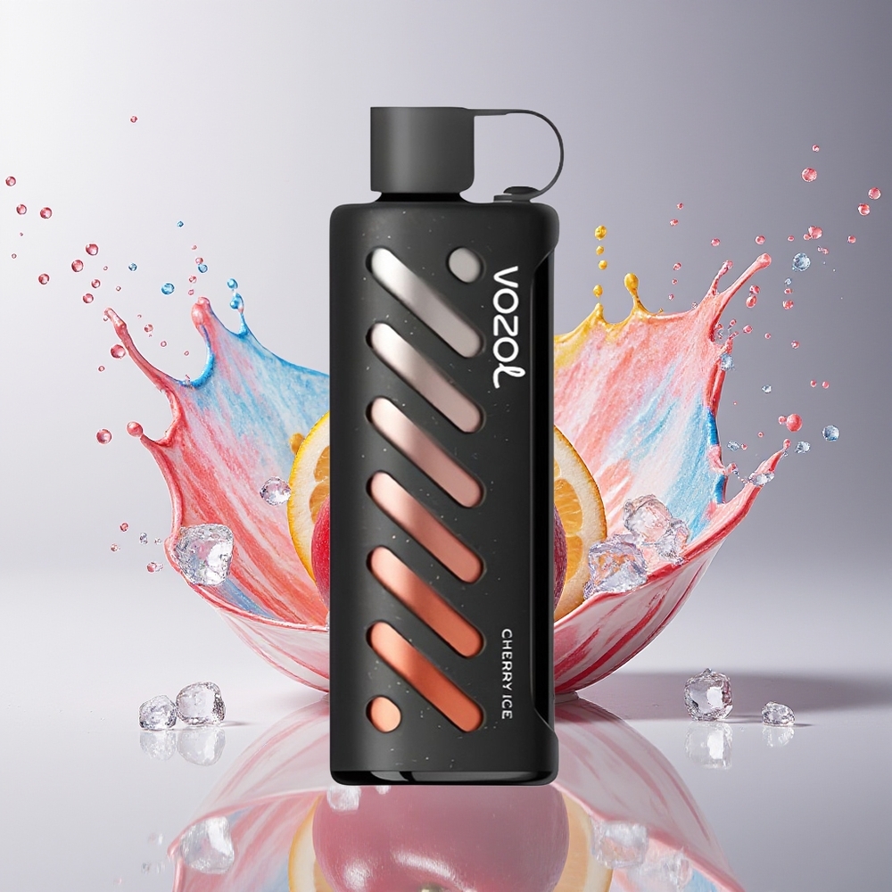 VOZOL Gear Shisha 25000 Puffs Dansk engros med 30 lækre smage, Dual Mesh Modes og S.i.L.C Tech - Kirsebær Is