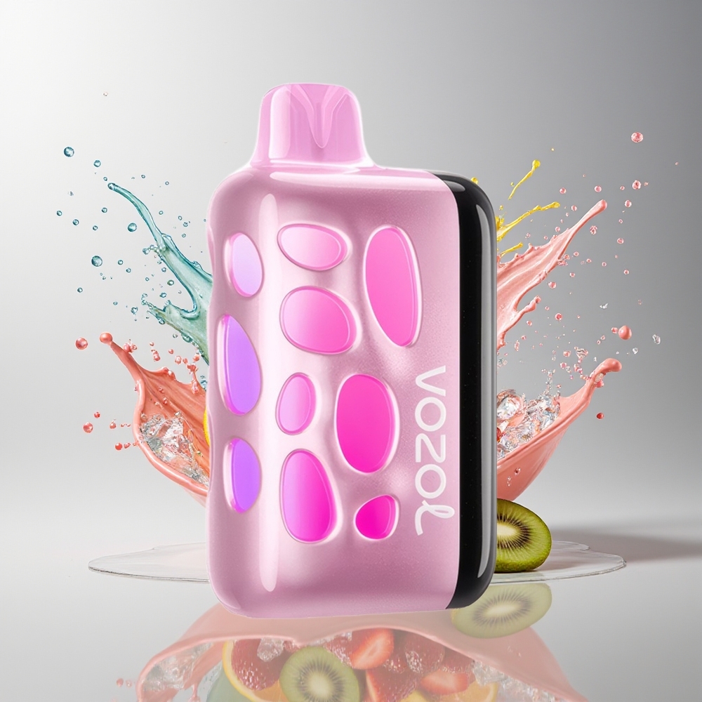 VOZOL RAVE 40000 Dansk Engros – Glødende 270° Design, Party Mode, Lynhurtig Opladning, Jordbær-Kiwi