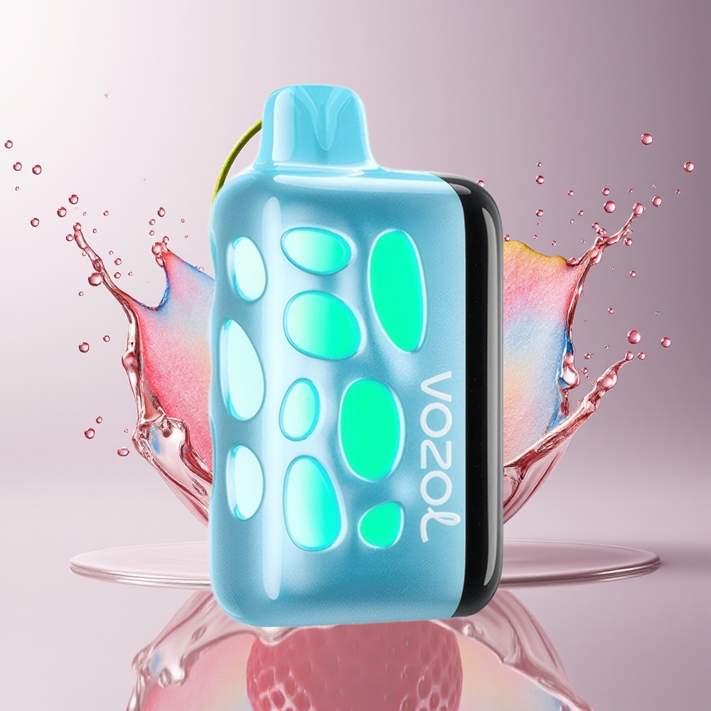 VOZOL RAVE 40000 Dansk Engros – Glødende Design, Lynladning, Kirsebær-Jordbær