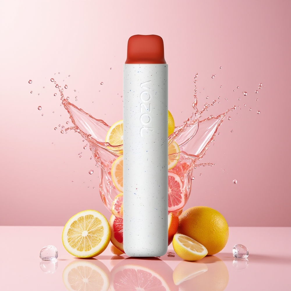 VOZOL STAR 2000 Disposable Vape Dansk engros - 65% PCR, 2000 Puffs, Lyserød Citronade