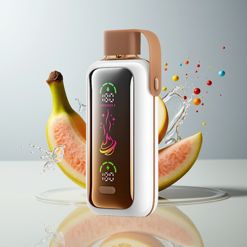 VOZOL Star 20000 Puffs Dansk Engros med 2,2" HD-spejlskærm, Dual Mesh og Drage Jordbærbanan