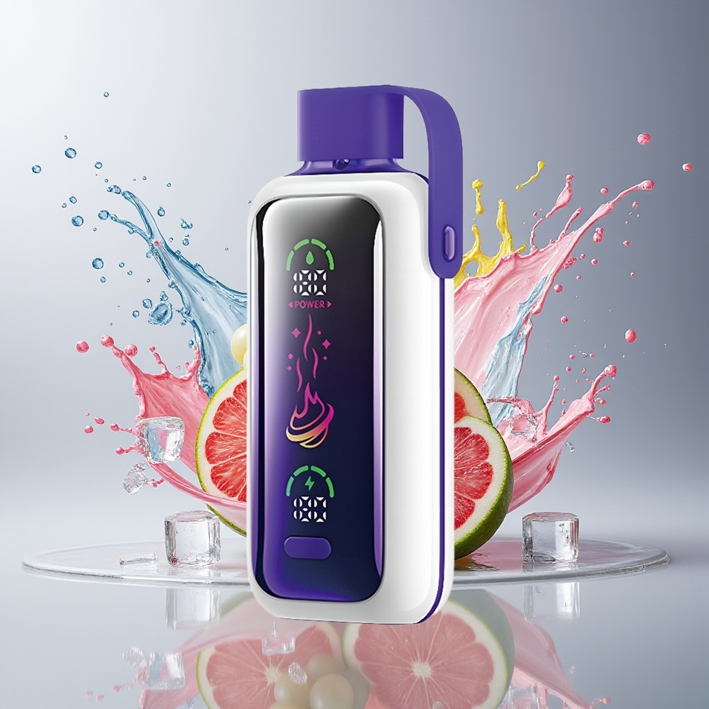 VOZOL Star 20000 Puffs Dansk engros med 2,2" HD spejlskærm, Dual Mesh og 650mAh batteri - Druet Is