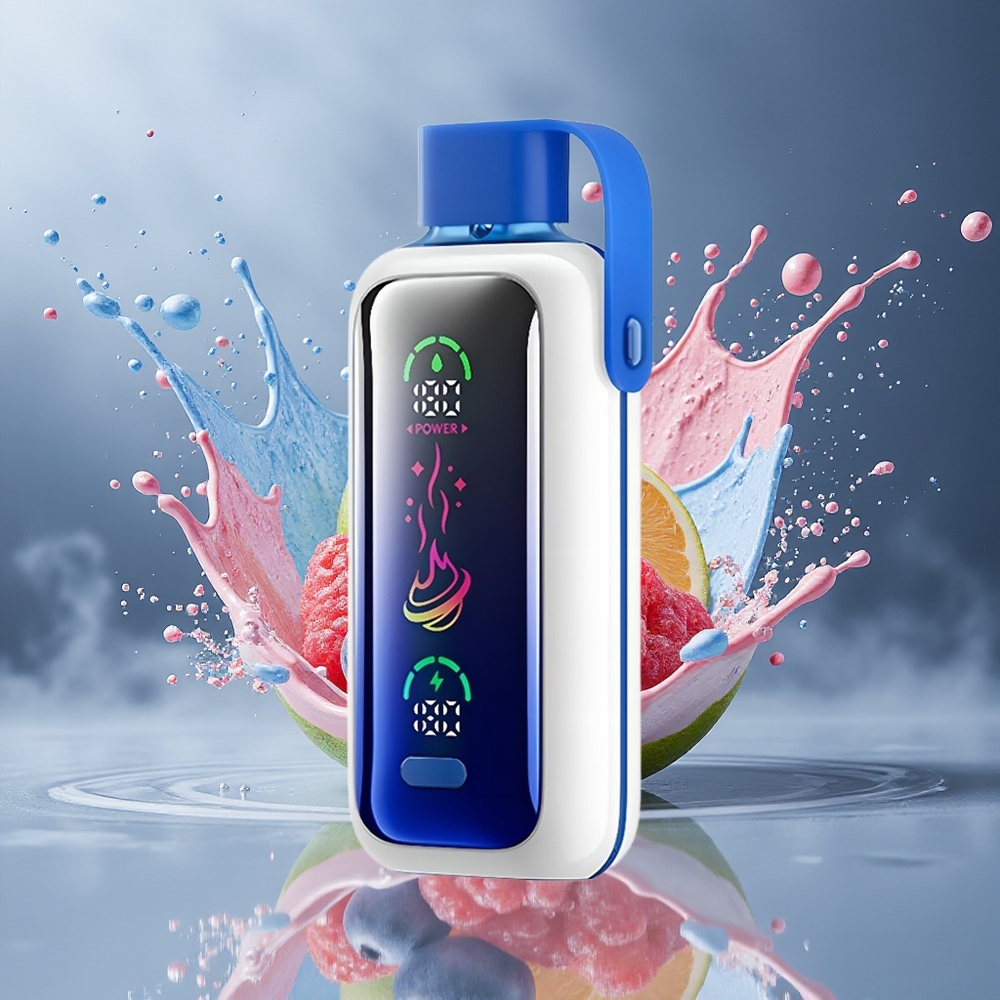 VOZOL Star 20000 Puffs Dansk engros med 2,2" HD-spejlskærm, Dual Mesh og Blåbær Storm