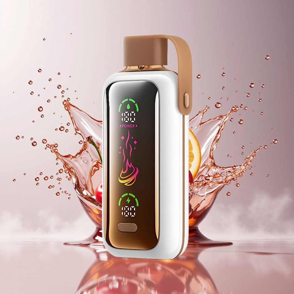 VOZOL Star 20000 Puffs Dansk engros med 2,2" HD-spejlskærm, Dual Mesh og Kirsebær Cola-smag