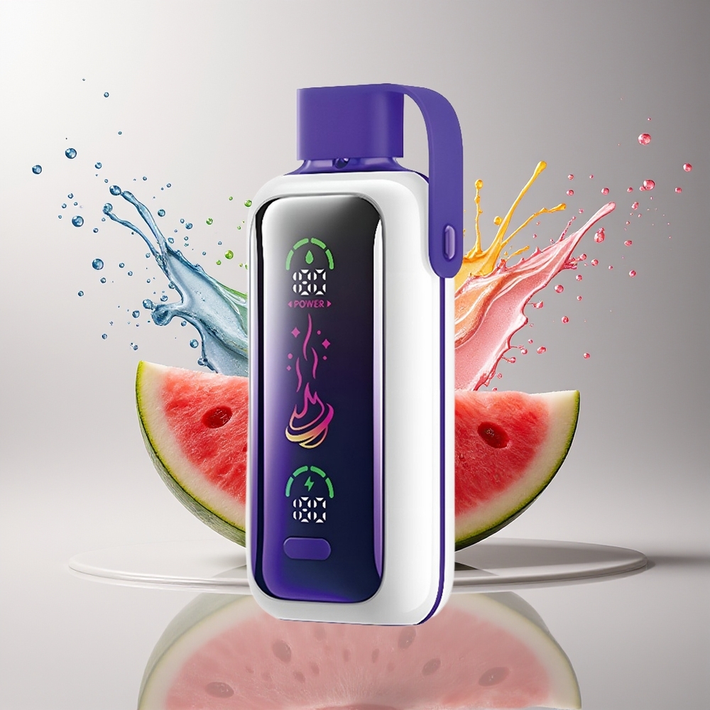 VOZOL Star 20000 Puffs Dansk engros med 2,2" HD-spejlskærm, Dual Mesh og hindbær-vandmelon smag