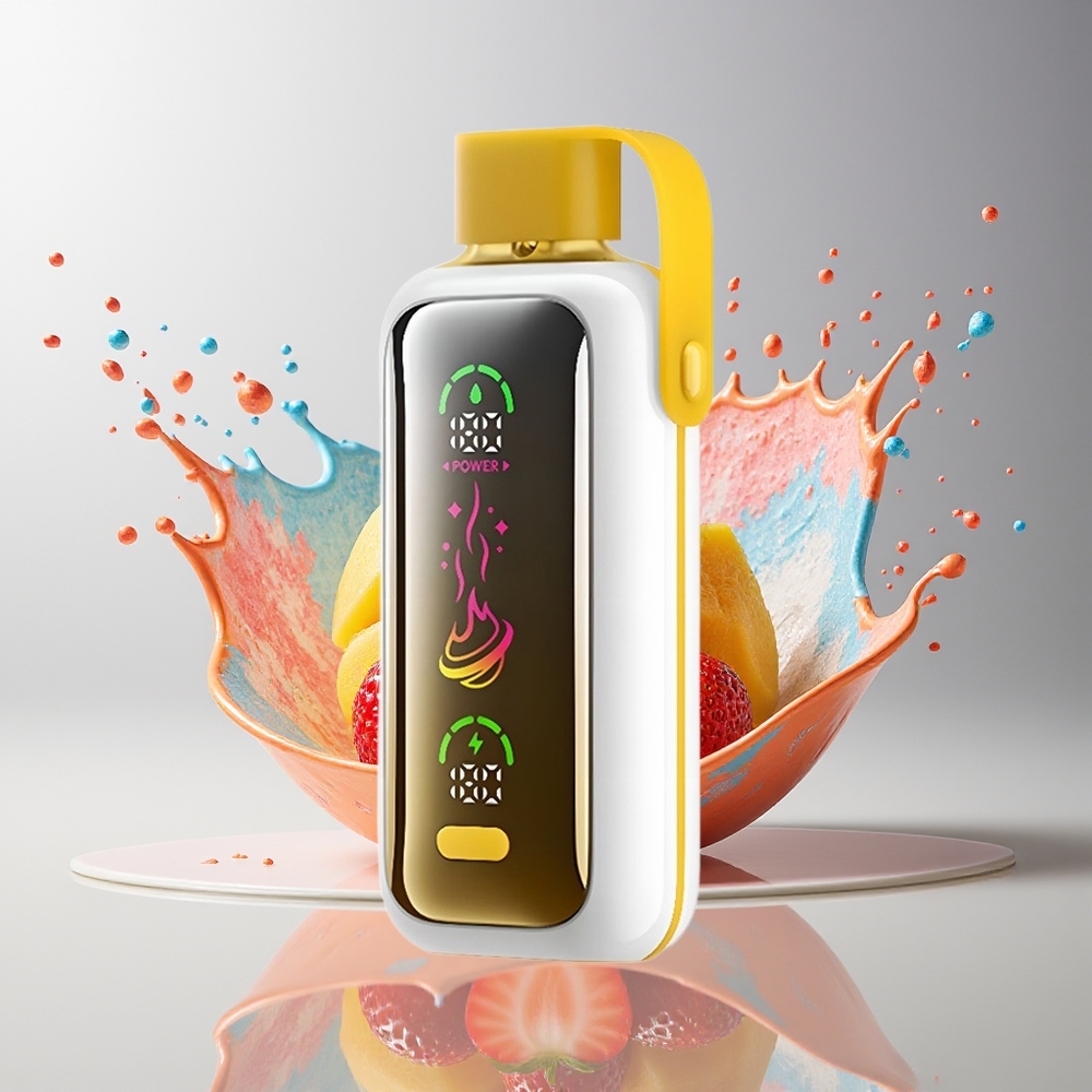 VOZOL Star 20000 Puffs Dansk engros med 2,2" HD-spejlskærm, dobbelt mesh og jordbær-mango smag