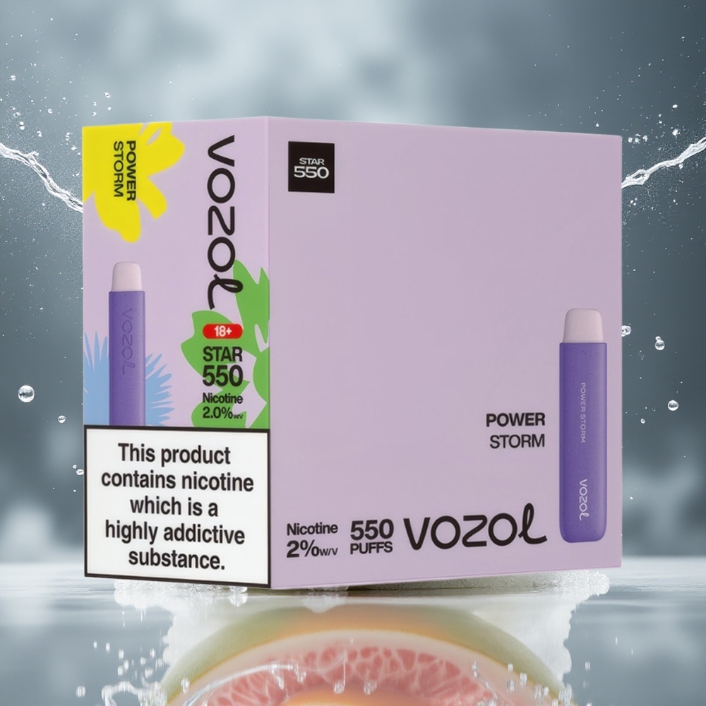 VOZOL STAR 550 Dansk Engros Bærbar E-Cigaret med Degraderbare Materialer og 550 Puf