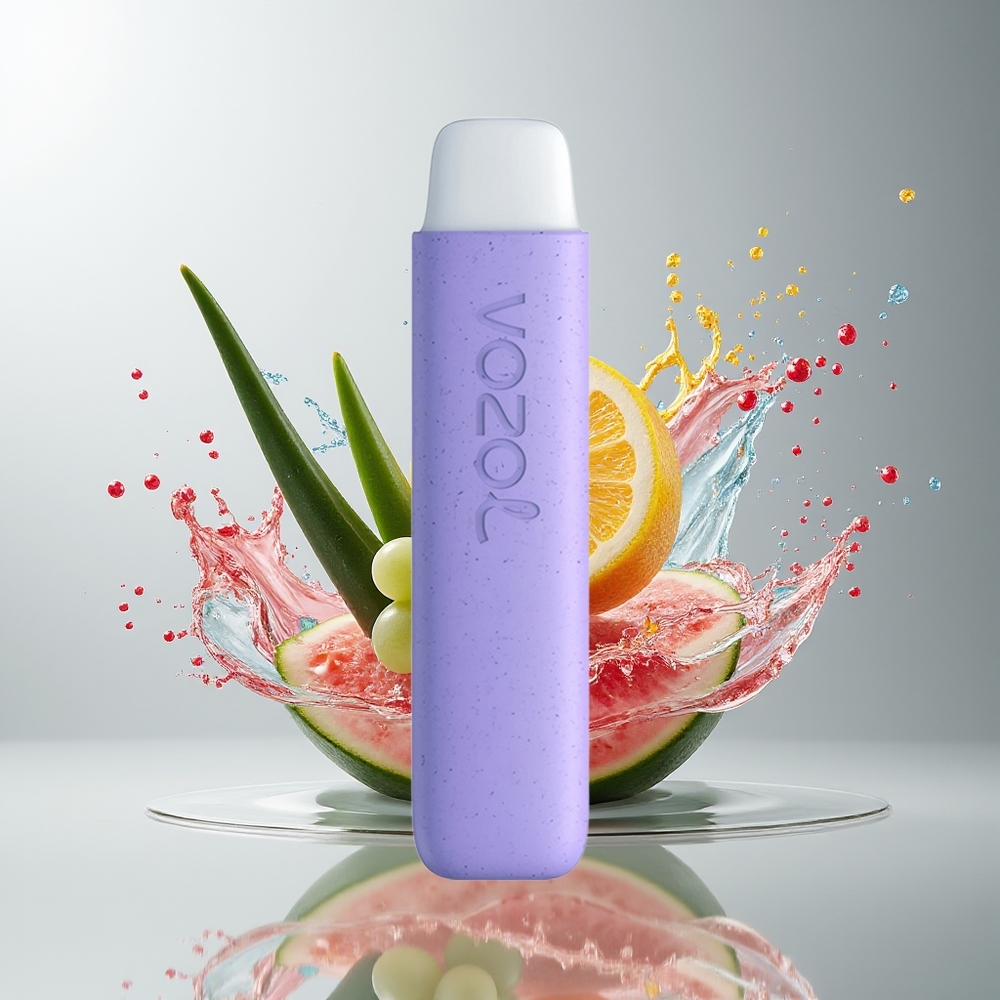 VOZOL STAR 550 Dansk Engros Disposable Vape - 30% Nedbrydelige Materialer - 550 Pust - Aloe Grape