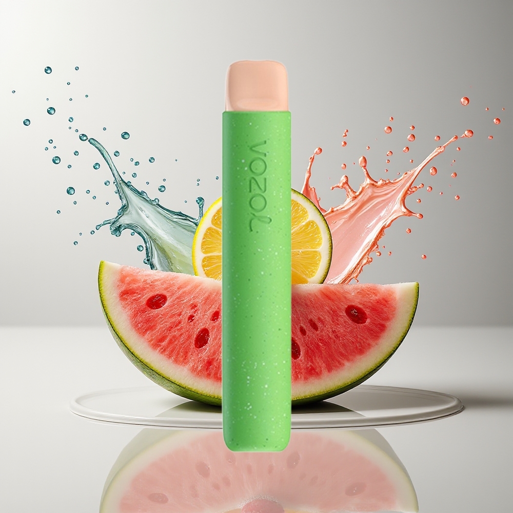 VOZOL STAR 600 Dansk Engros Disposable Vape - Citron Hindbær Vandmelon med VAMT Mesh Coil & 65% PCR Materialer