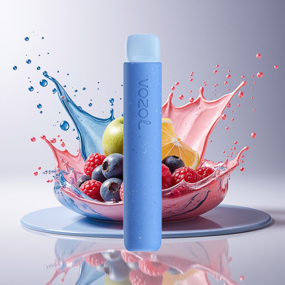 VOZOL STAR 600 Dansk Engros Disposable Vape med Blåbær Sur Hindbær, VAMT Mesh Coil, 2ML & 500mAh