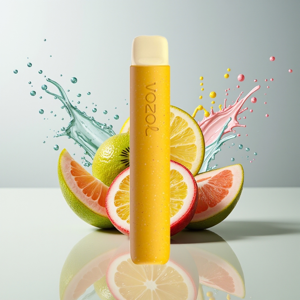 VOZOL STAR 600 Dansk Engros Disposable Vape med Citron Kiwi Passionsfrugt, 500mAh, Mesh Coil