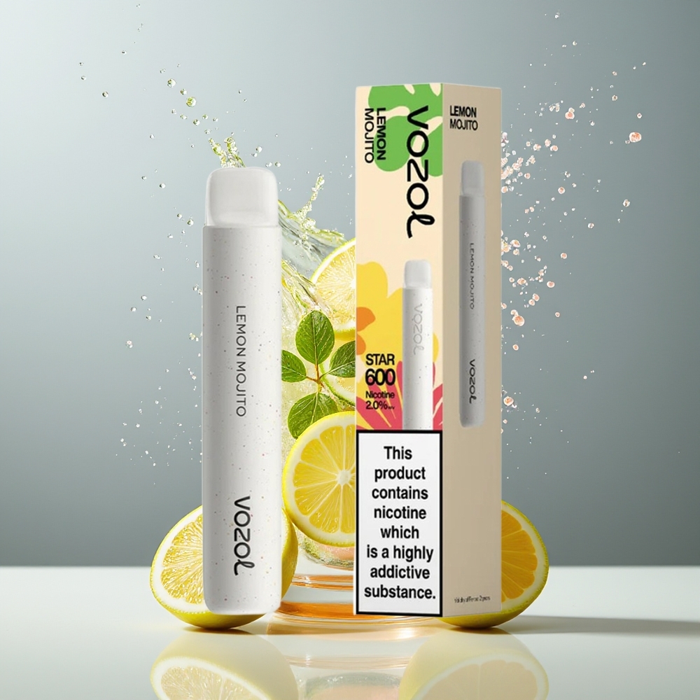 VOZOL STAR 600 Dansk Engros Disposable Vape med VAMT Mesh Coil og Citron Mojito