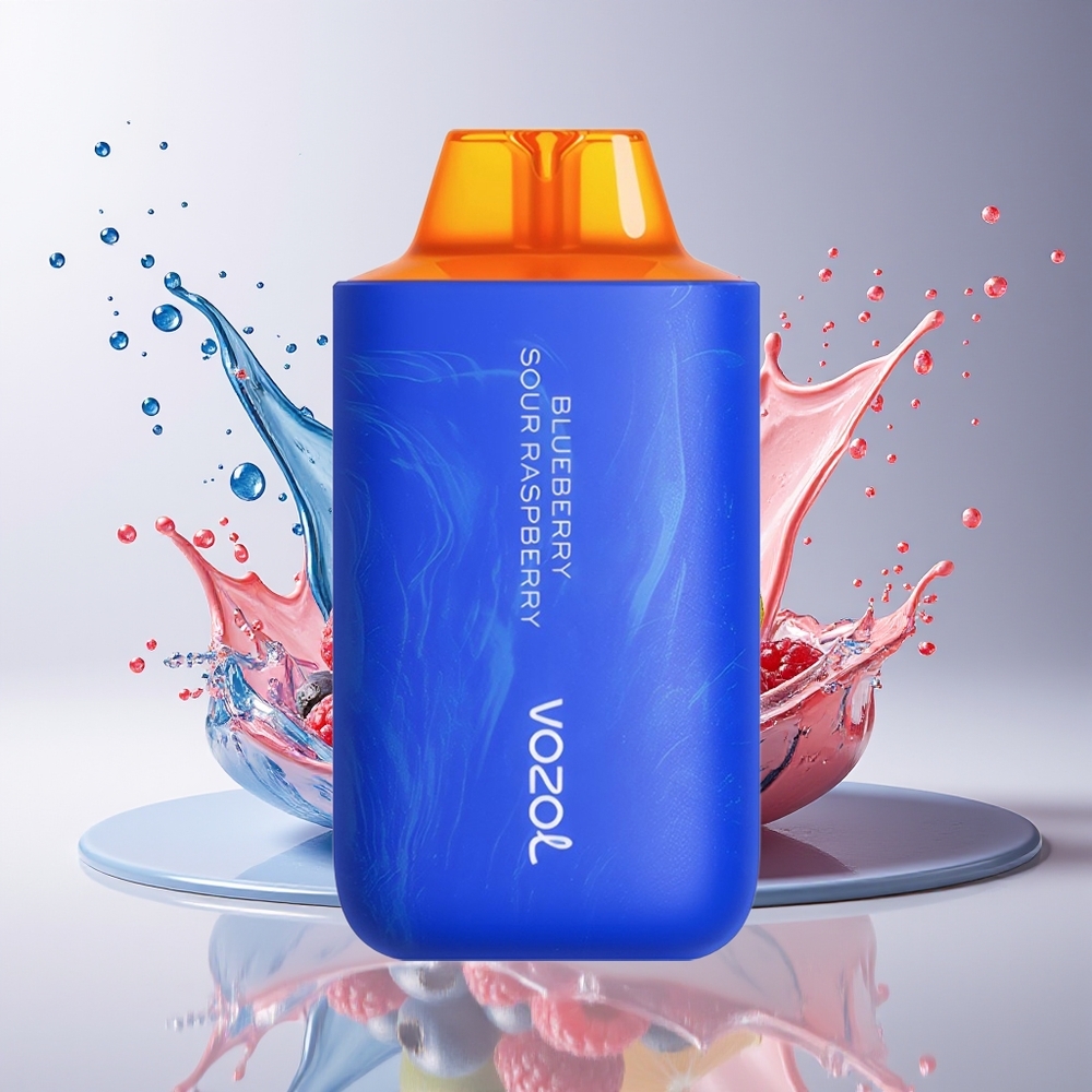 VOZOL STAR 6000/8000 V2 Engangs E-cigaret Dansk Engros - 65% PCR Materialer, 14/16ML, Blåbær Sur Hindbær