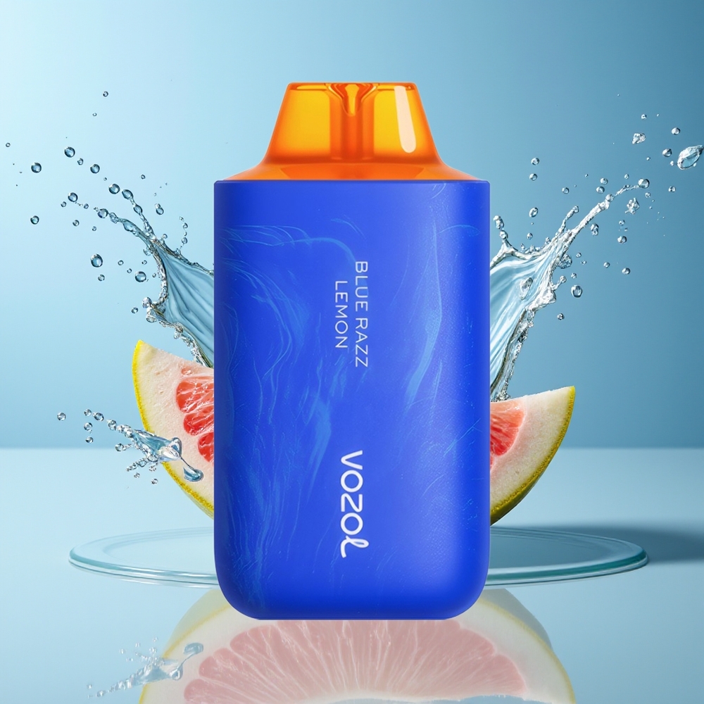 VOZOL STAR 6000/8000 V2 Engangs Vape Dansk Engros – Blå Hindbær Citron med 65% PCR Materiale og 14/16ML Opløsning