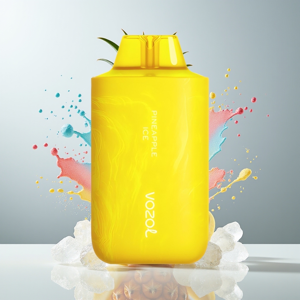 VOZOL STAR 6000/8000 V2 Engangs Vape Dansk Engros med Ananas Is, 65% PCR Materialer, 14/16ML & 500mAh