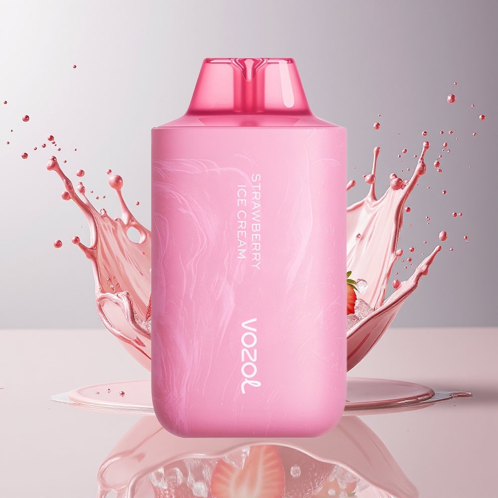 VOZOL STAR 6000/8000 V2 Engangs Vape Dansk Engros med Jordbær Iscreme, 65% PCR Materialer, 14/16ML & 500mAh, 0/20/50mg/ml Nikotin