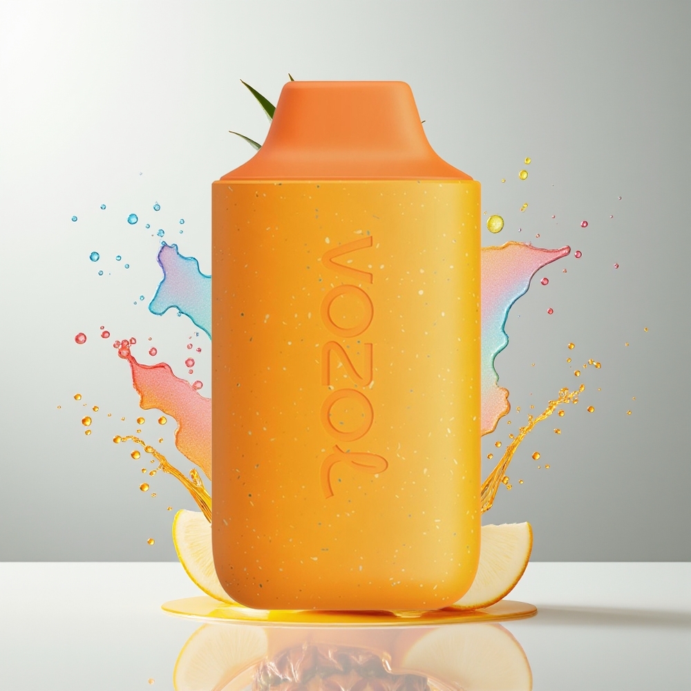 VOZOL STAR 6000 Disposable Vape Ananas Appelsinfersken – 65% PCR Materiale, Type-C Opladning, Dansk Engros