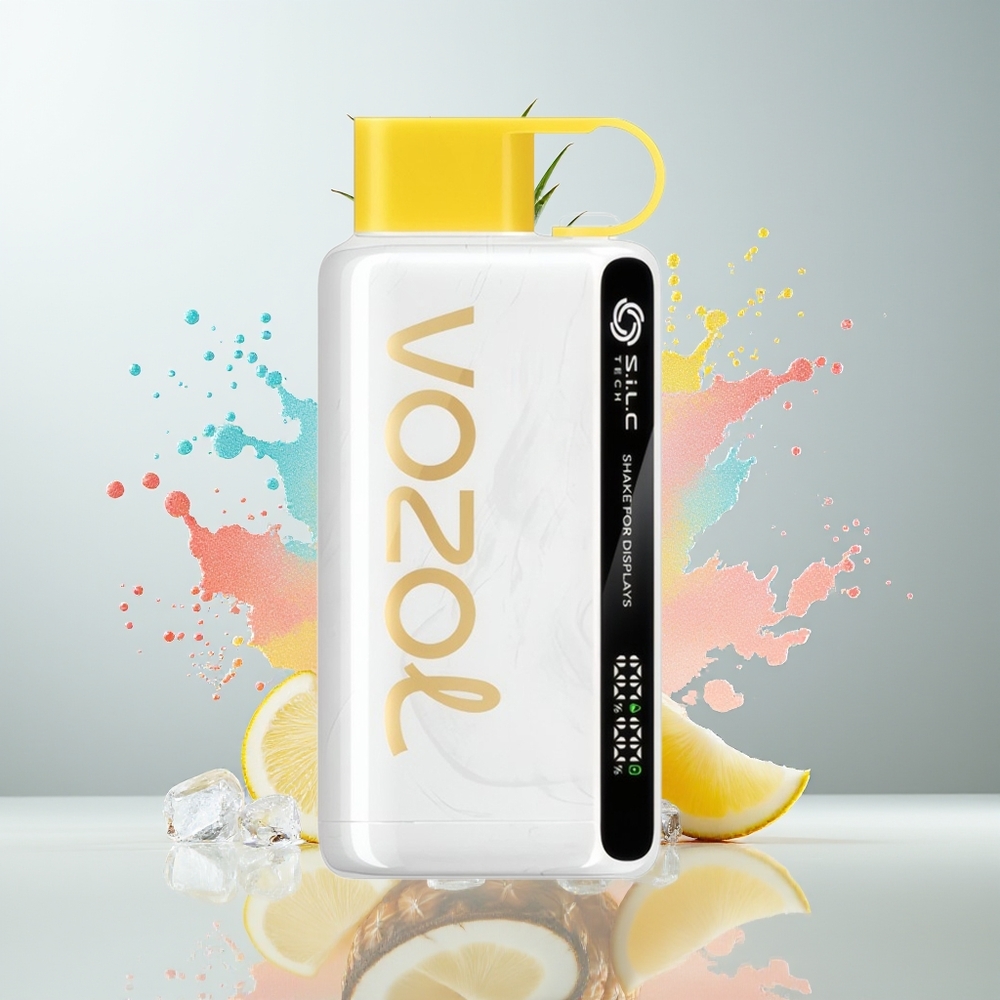 VOZOL STAR 9000/12000 Disposable Vape Ananas Kokos Is med S.i.L.C TECH og 30% hurtigere opladning – Dansk engros
