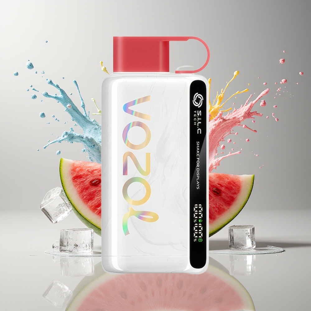 VOZOL STAR 9000/12000 Engangs Vape Dansk Engros med Shake Display, Hurtig Opladning og Vandmelon Is