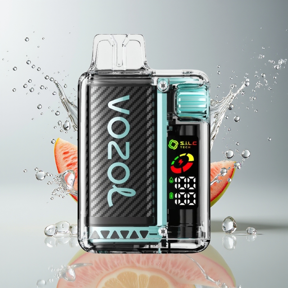 VOZOL Vista 20000 Puffs Genopladelig Batteri - 650mAh, 2% Nikotin, OLED Skærm, MTL Damp, Dansk Engros – Sur Æble Is