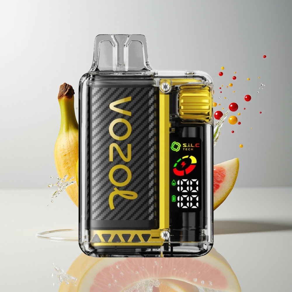 VOZOL Vista 20000 Puffs Genopladelig Batteri - 650mAh Dansk Engros - Dragefrugt Banan Kirsebær