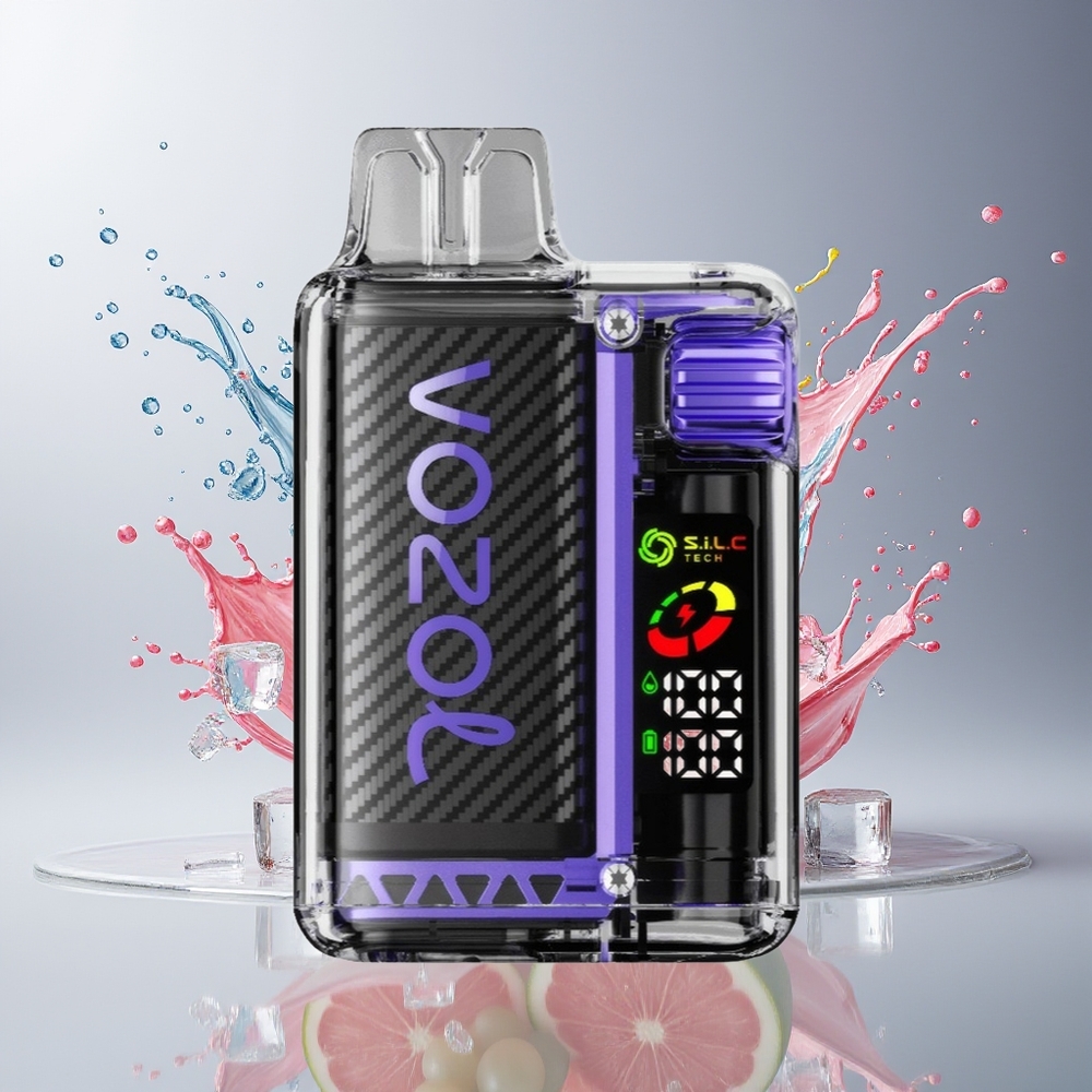 VOZOL Vista 20000 Puffs Genopladelig Dansk Engros med 650mAh Batteri og 2% Nikotin – Drueis (Grape Ice)