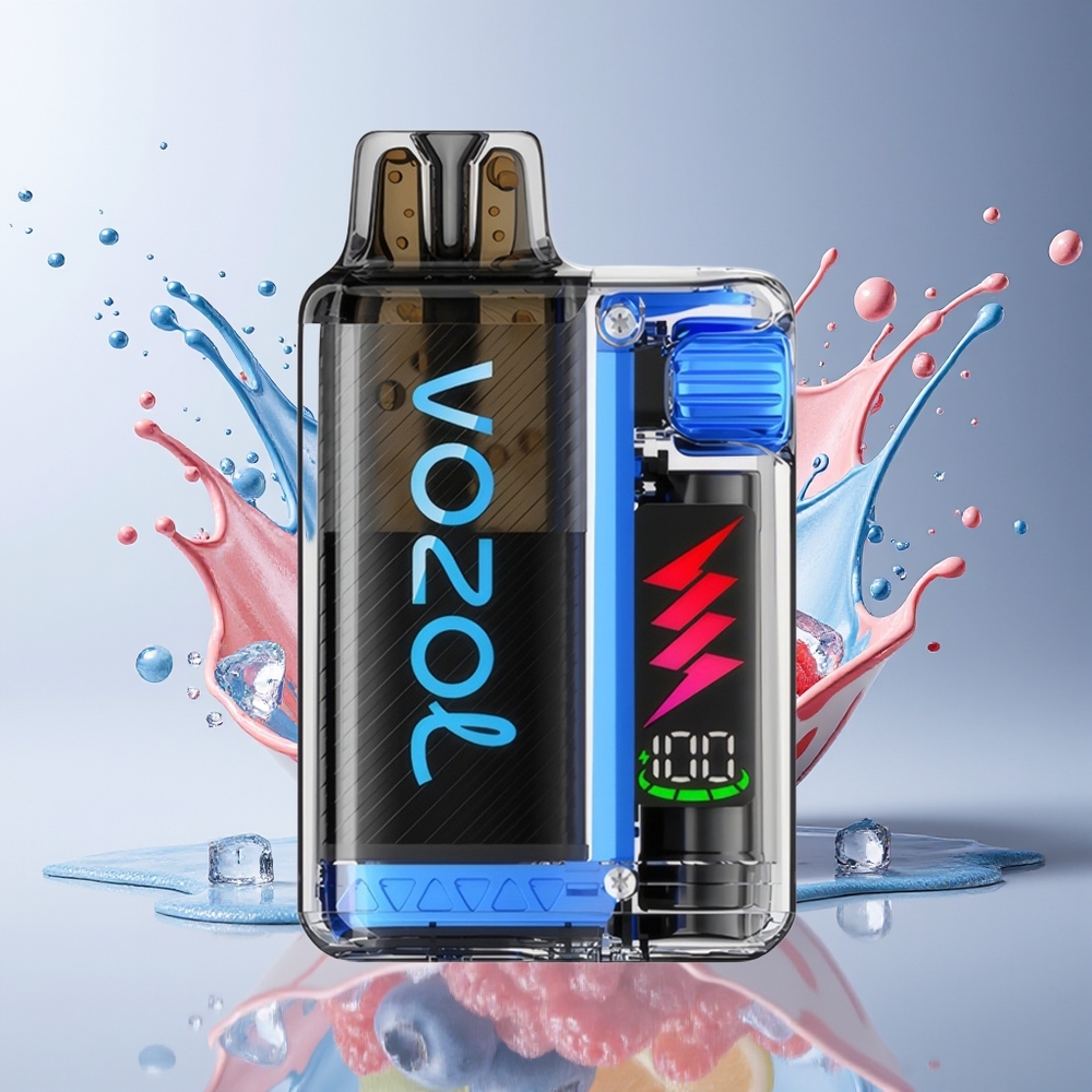 VOZOL VISTA PLUG 6000/10000 Dansk Engros - Blåbær Is - 26 Smagfulde Aromaer & 4-Trins Wattkontrol