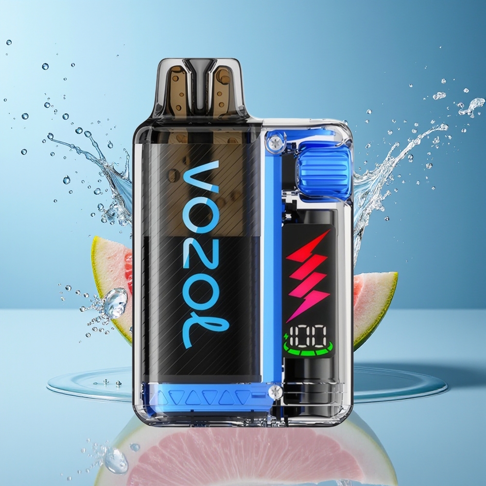 VOZOL VISTA PLUG 6000/10000 Disposable Vape Dansk Engros – Blå Hindbær Is, 26 Lækre Smagsvarianter, 4-Trins Effektkontrol, Synlig E-Væskebeholder